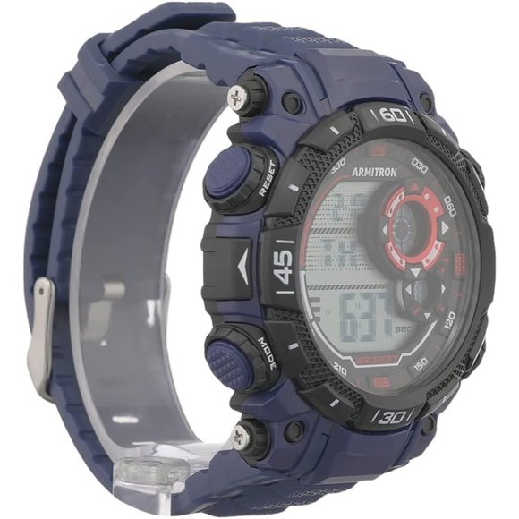 Men's Digital Chronograph Resin Strap Sport Watch - Picture 3 of 8